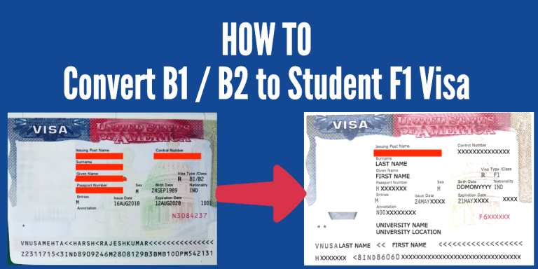 How to Convert B1 B2 to F1 or M1 Student Visa For Indian 